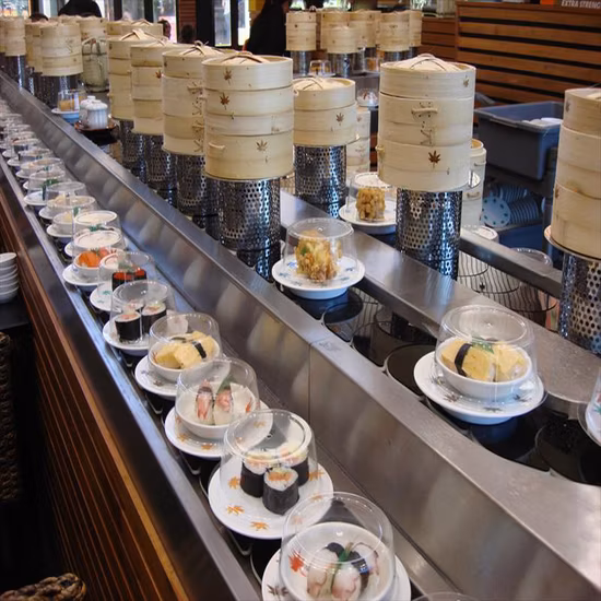 Restaurant Rotating Equipment Table Belt Conveyor